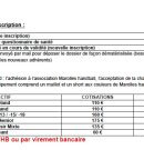 Tarifs cotisation 2024/2025